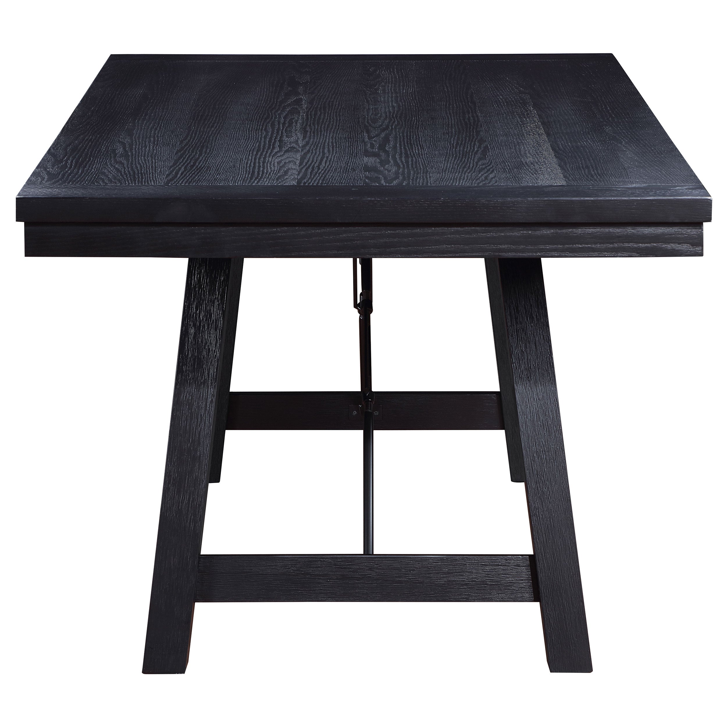 Newport Rectangular Trestle Dining Table Set Black