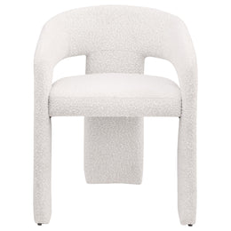 Eudora Boucle Upholstered Dining Arm Chair Grey (Set of 2)