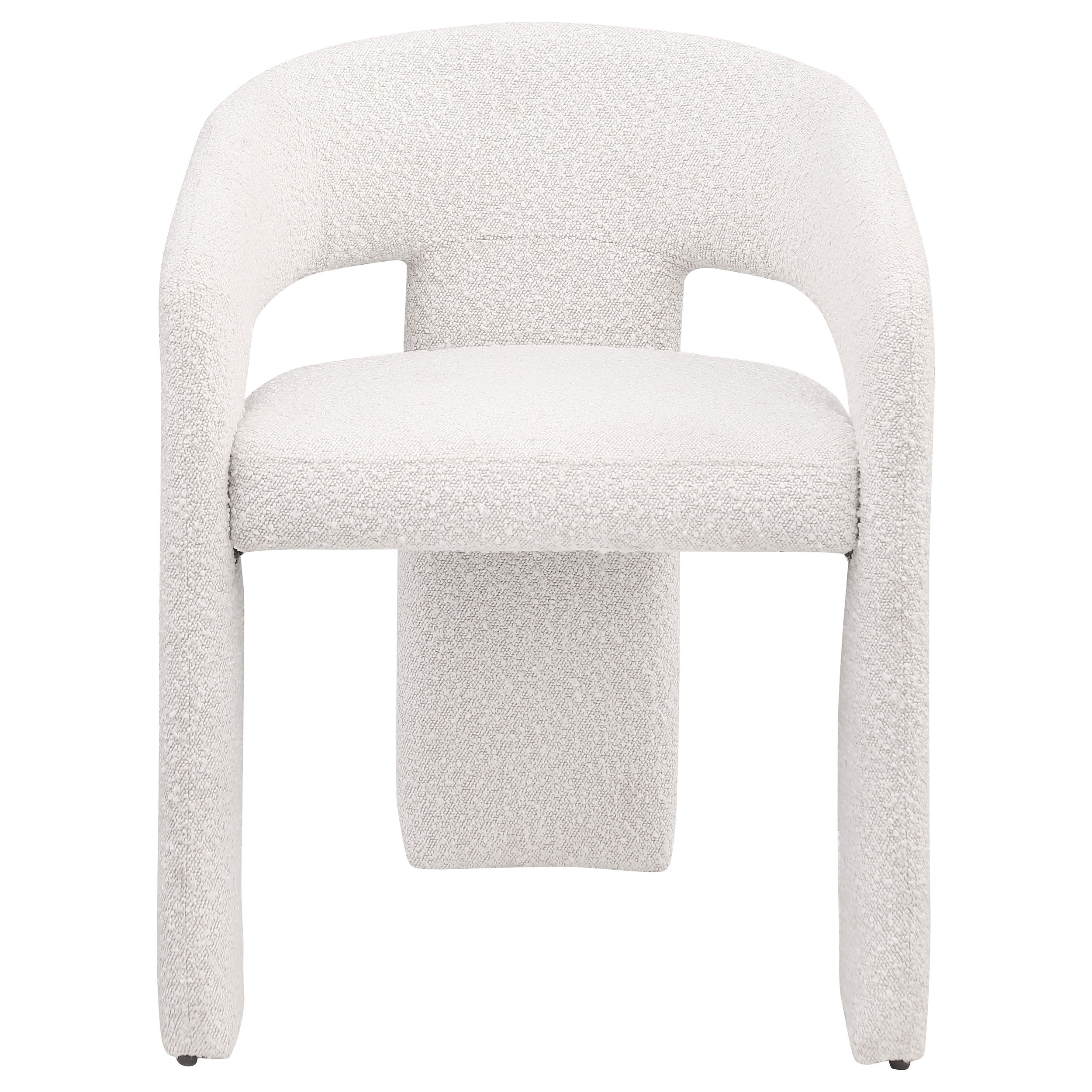 Eudora Boucle Upholstered Dining Arm Chair Grey (Set of 2)