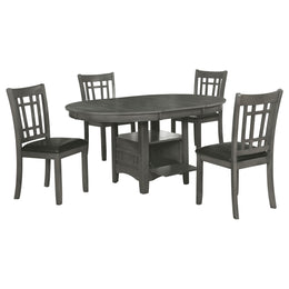 Lavon Oval Counter Height Dining Set Light Chestnut