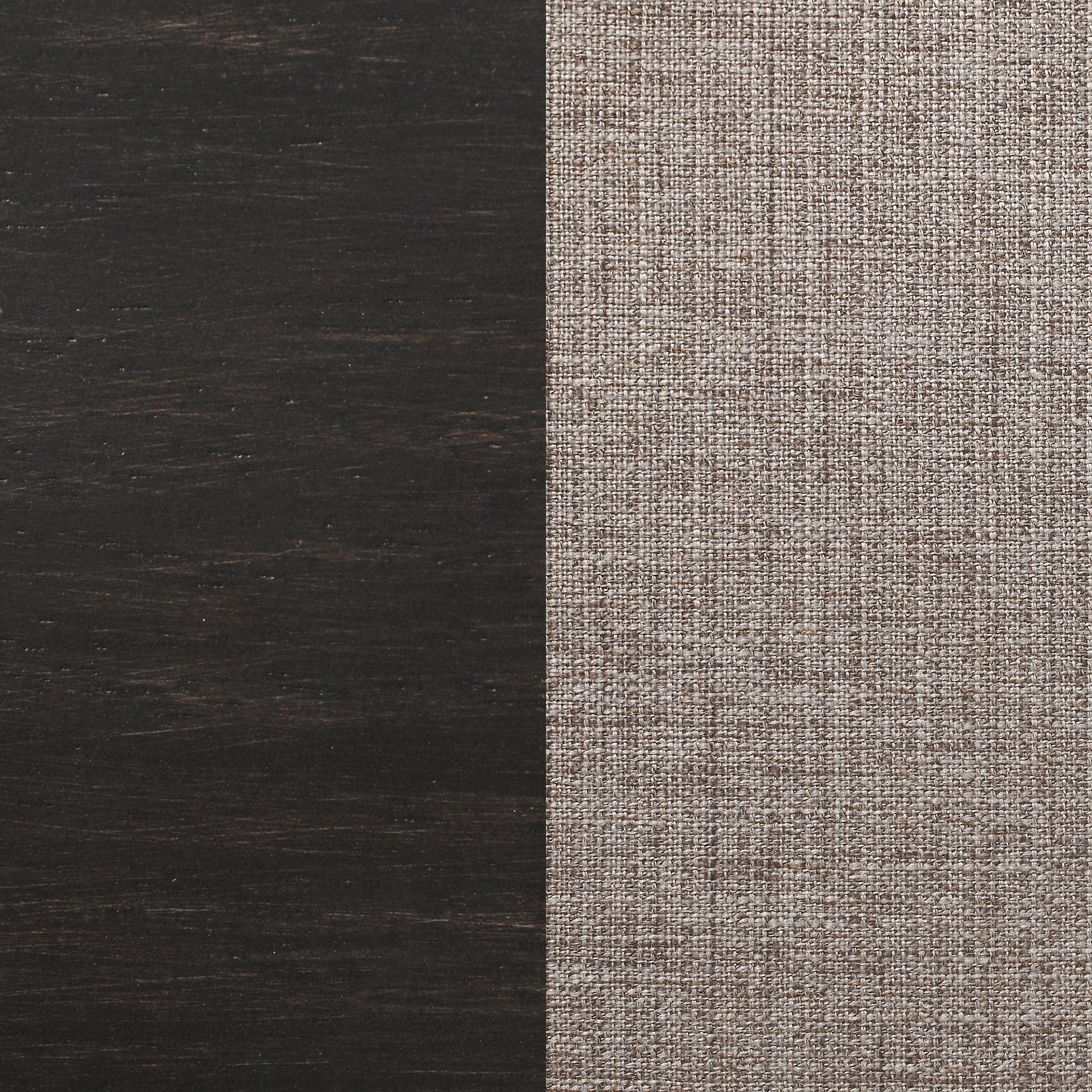 Bridget Fabric Upholstered Dining Bench Stone and Charcoal