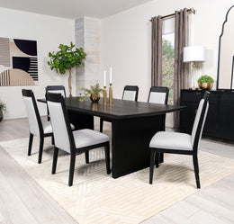 Brookmead Extension Leaf Dining Table Set Black