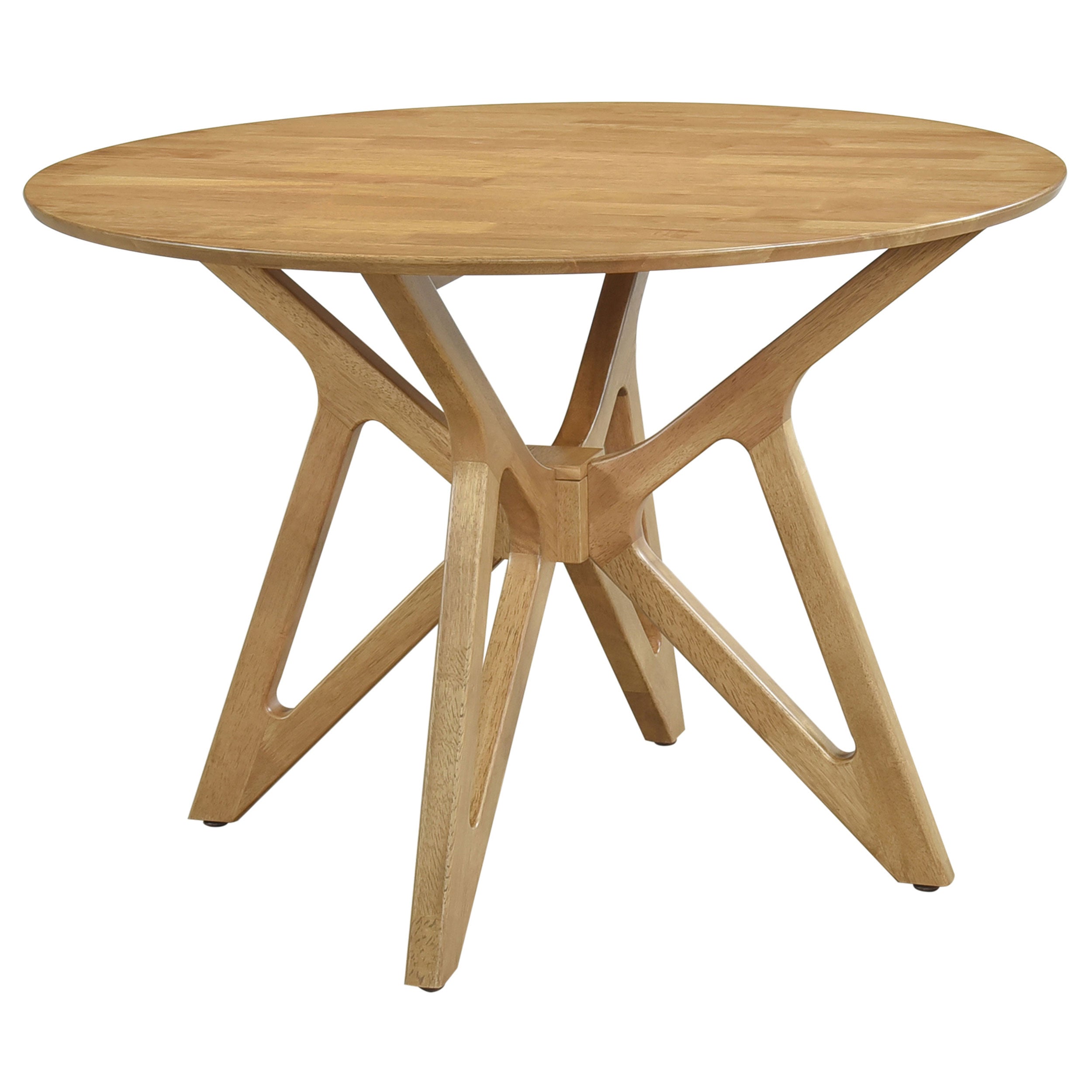 Elowen Round Solid Wood Dining Set Light Walnut