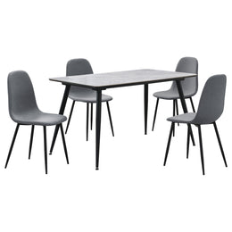 Dennison Rectangular Dining Table Set Grey