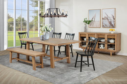 Middleton Extension Leaf Dining Set Brown and Black