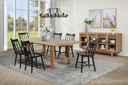 Middleton Extension Leaf Dining Set Brown and Black
