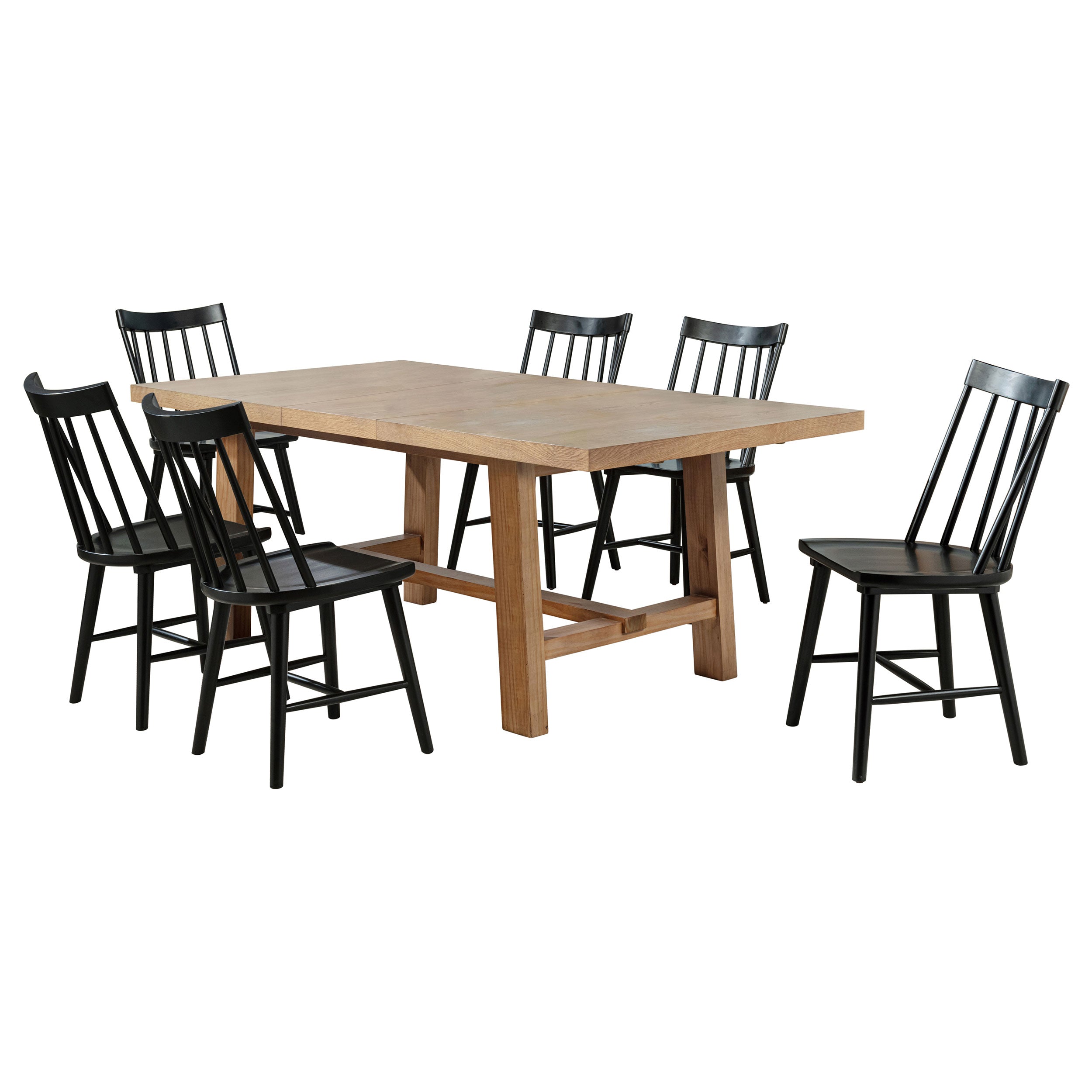 Middleton Extension Leaf Dining Set Brown and Black