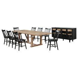 Middleton Extension Leaf Dining Set Brown and Black