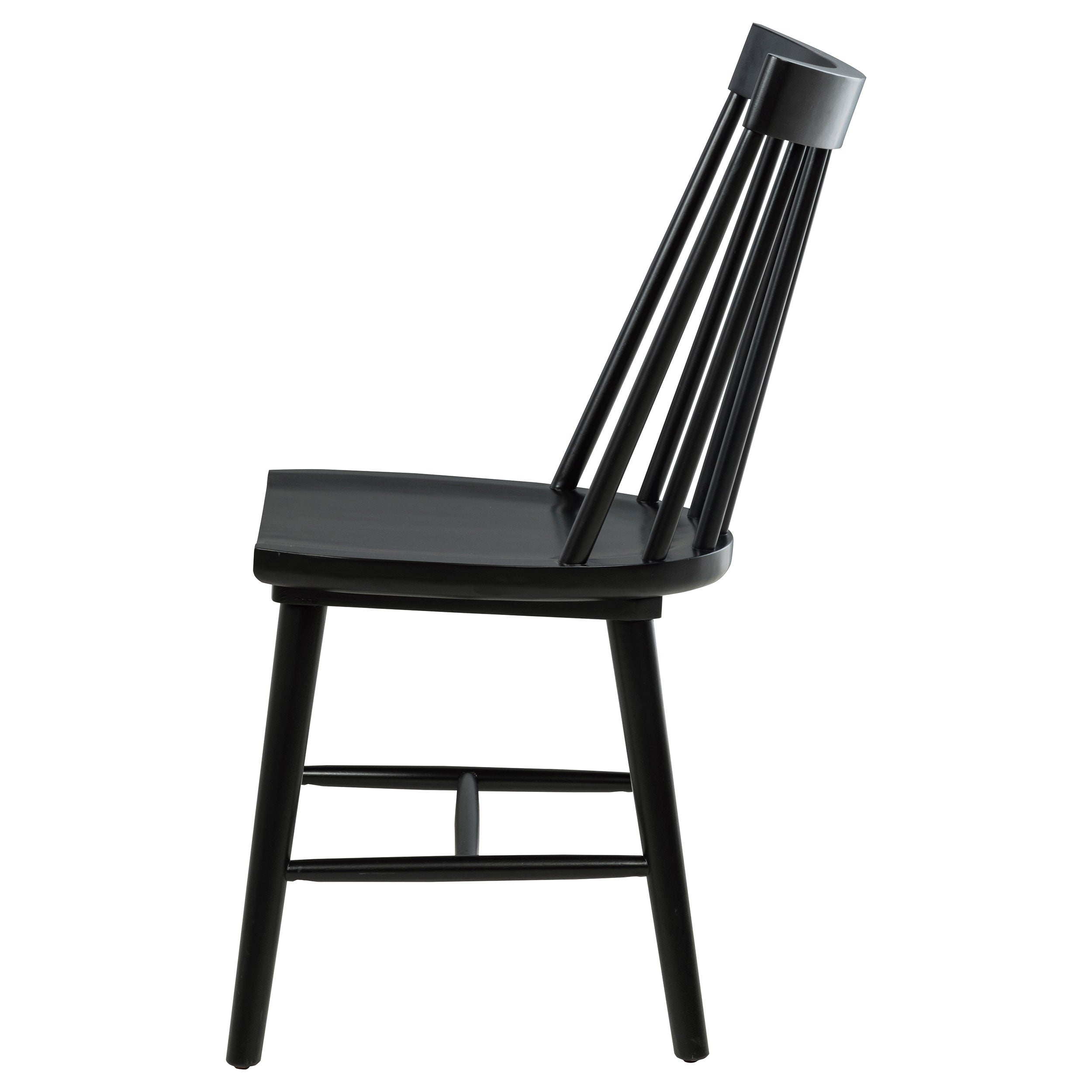 Middleton Solid Wood Dining Side Chair Black (Set of 2)