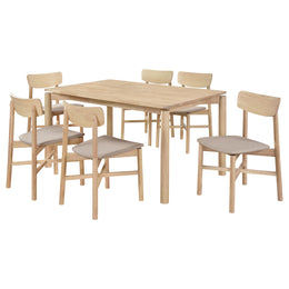 Parkridge 59-inch Wood Dining Set Natural Walnut