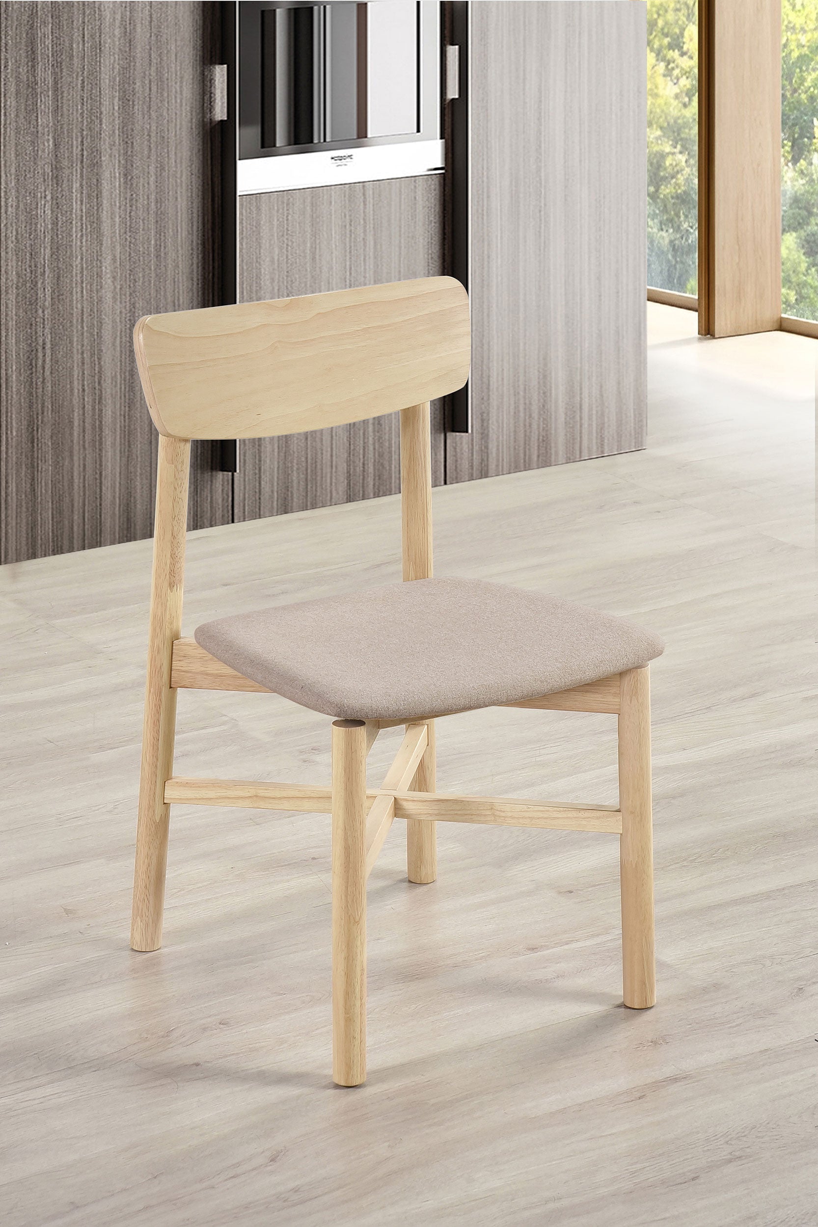 Parkridge Dining Side Chair Natural Walnut (Set of 2)