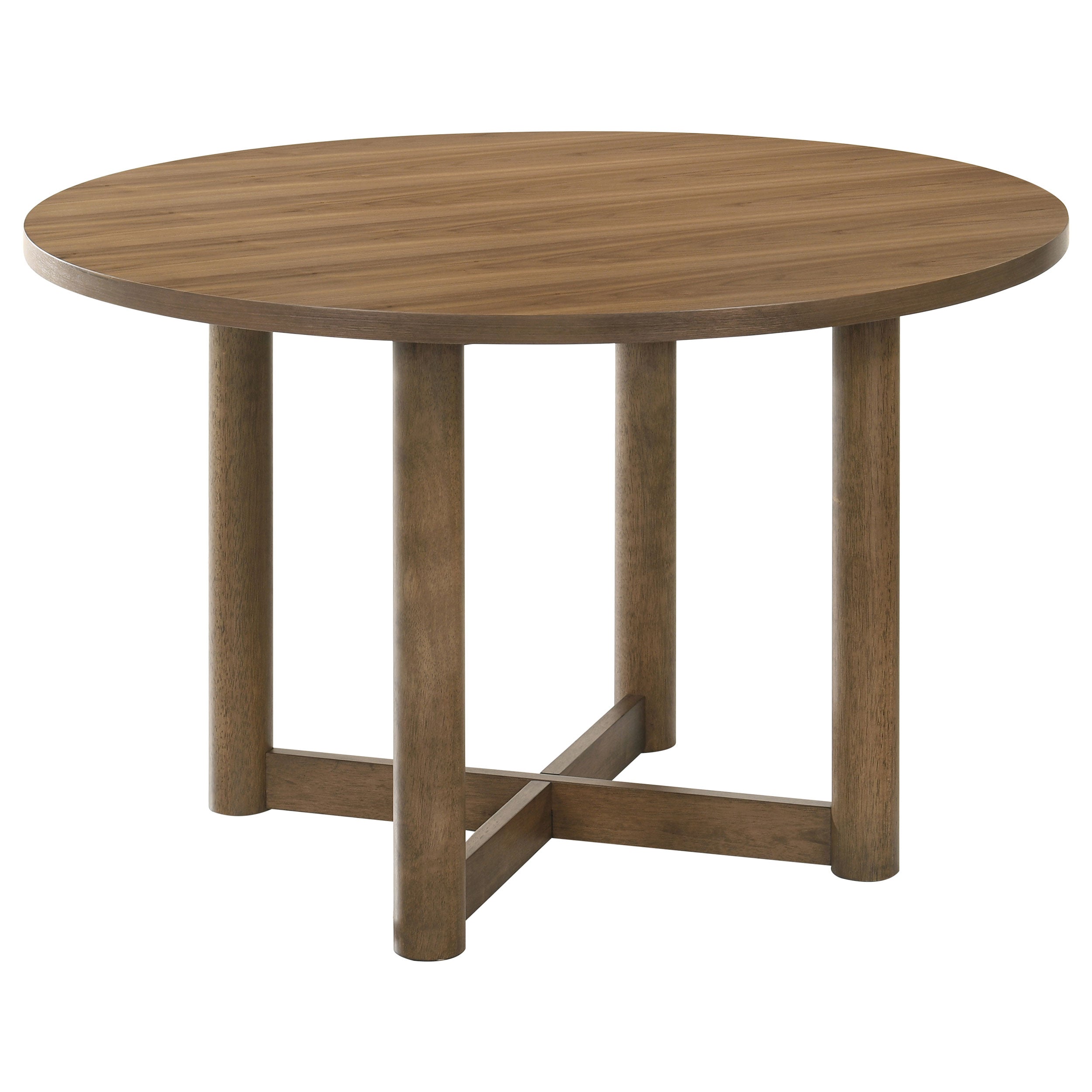Crestmore 46-inch Round Wood Dining Table Set Walnut