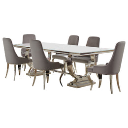 Antoine Rectangular Glass Top Dining Set