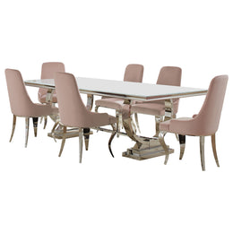 Antoine Rectangular Glass Top Dining Set