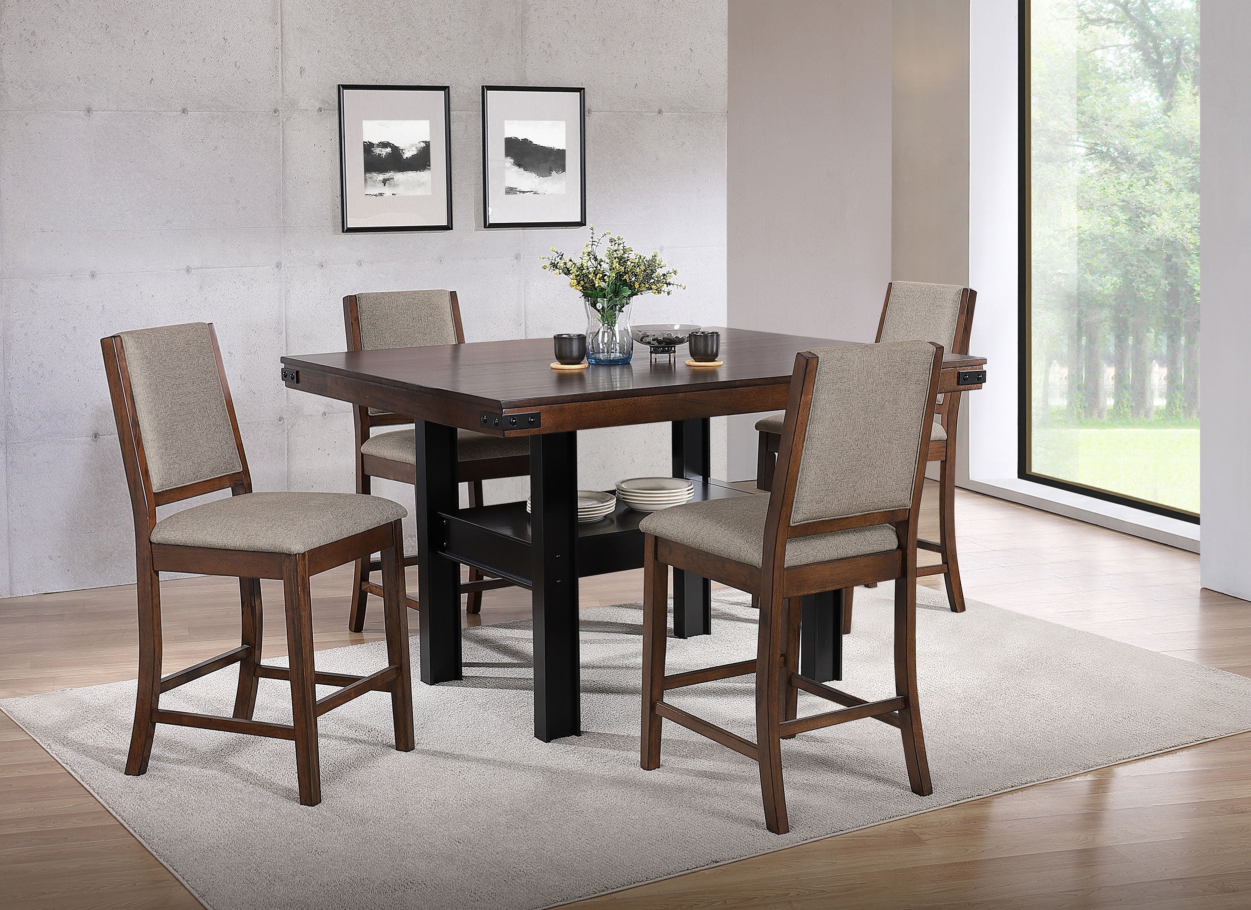 Patterson Counter Height Dining Set Mango Oak
