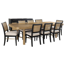 Arini Extension Leaf Dining Table Set Black