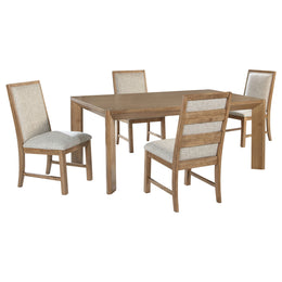 Bruner 72-inch Rectangular Dining Set Natural Brown