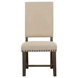Twain Upholstered Dining Side Chair Beige (Set of 2)
