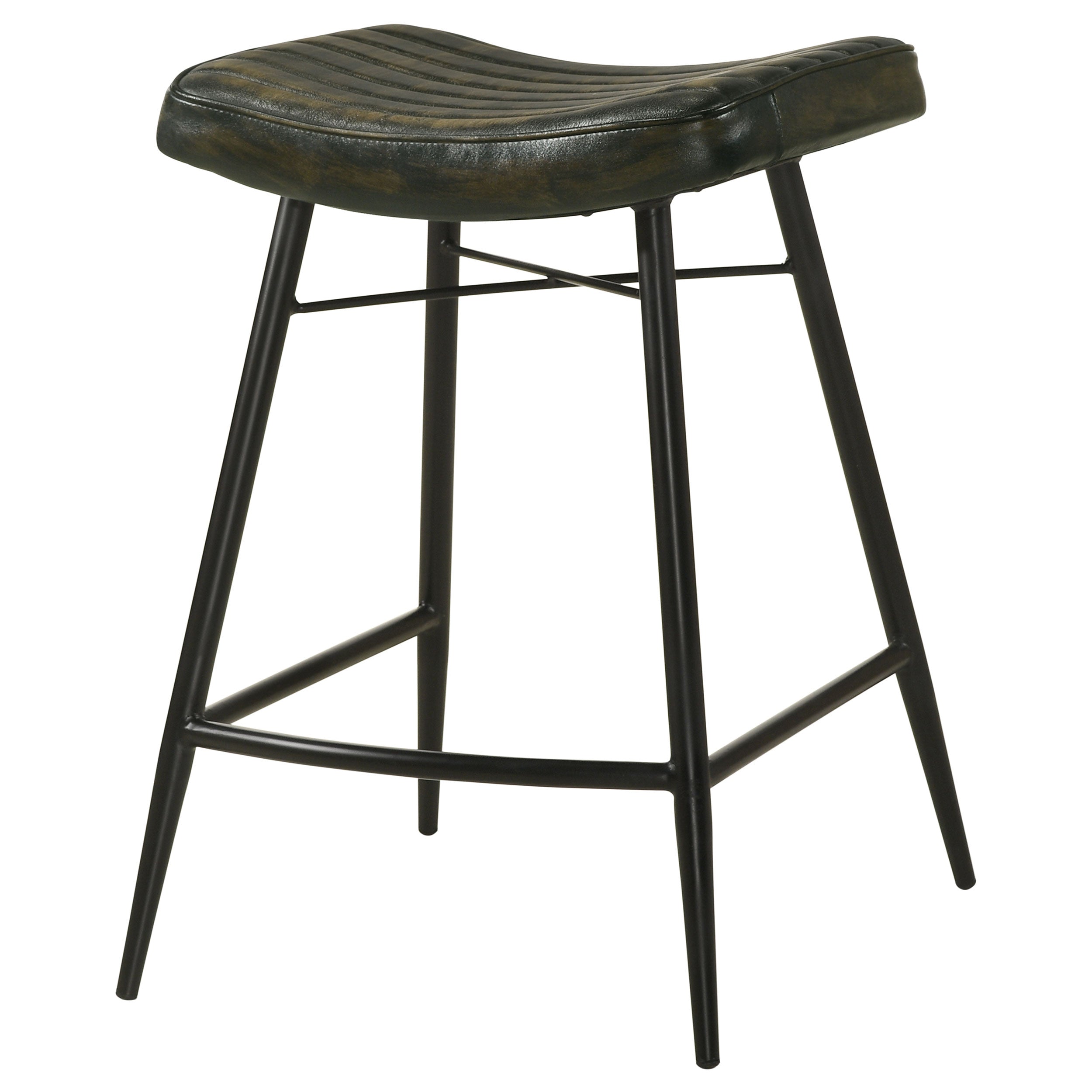 Bayu Leather Upholstered Bar Stool Antique Camel (Set of 2)
