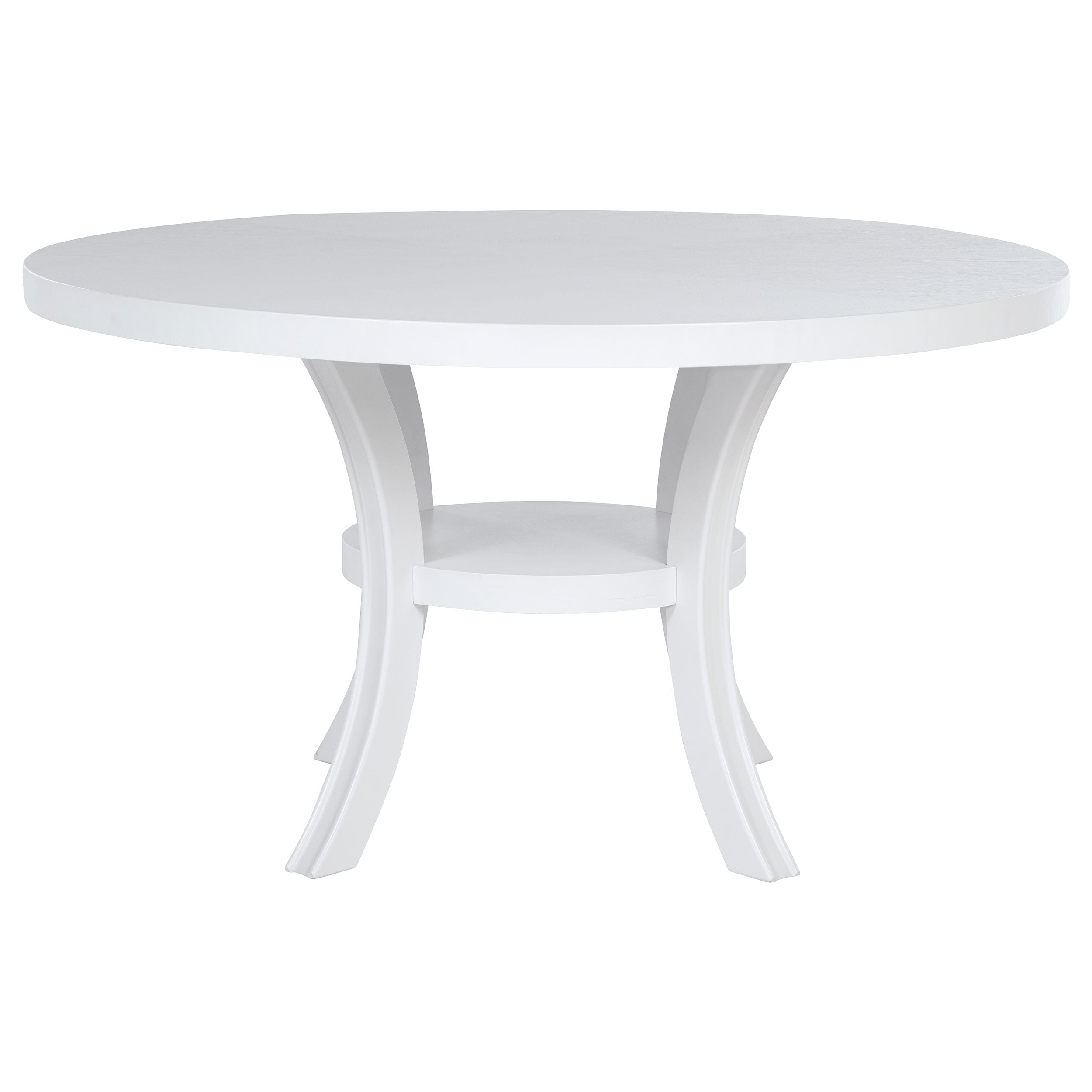 Judd 54-inch Round Wood Dining Table Set Pearl White