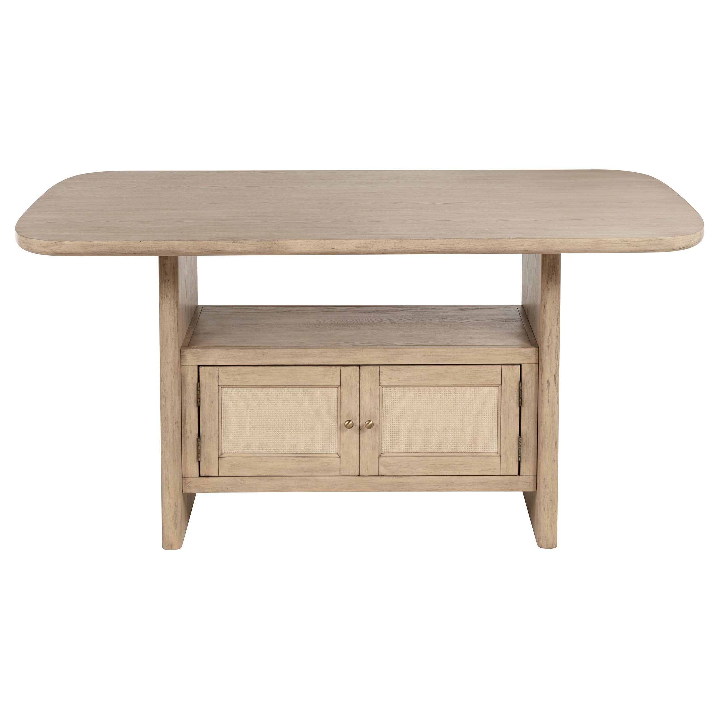 Kailani Wood Counter Height Dining Set Beige Oak