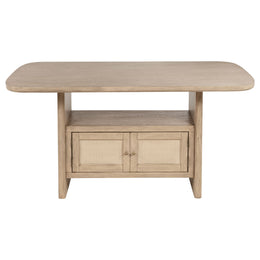 Kailani Wood Counter Height Dining Set Beige Oak