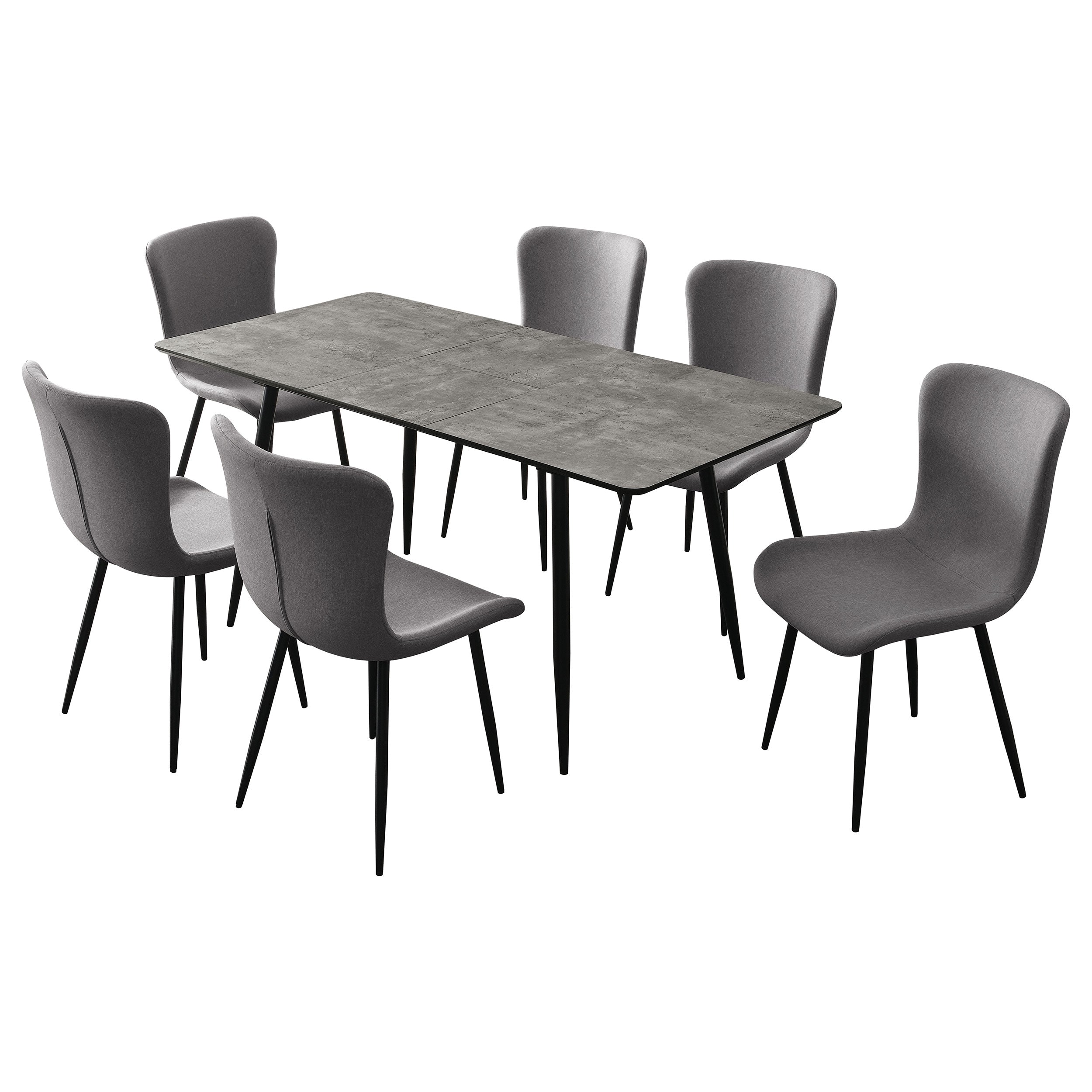 Horizon Dining Set with Extension Table Grey
