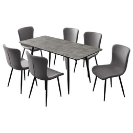 Horizon Dining Set with Extension Table Grey
