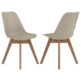 Caballo Polypropylene Dining Side Chair Grey (Set of 2)