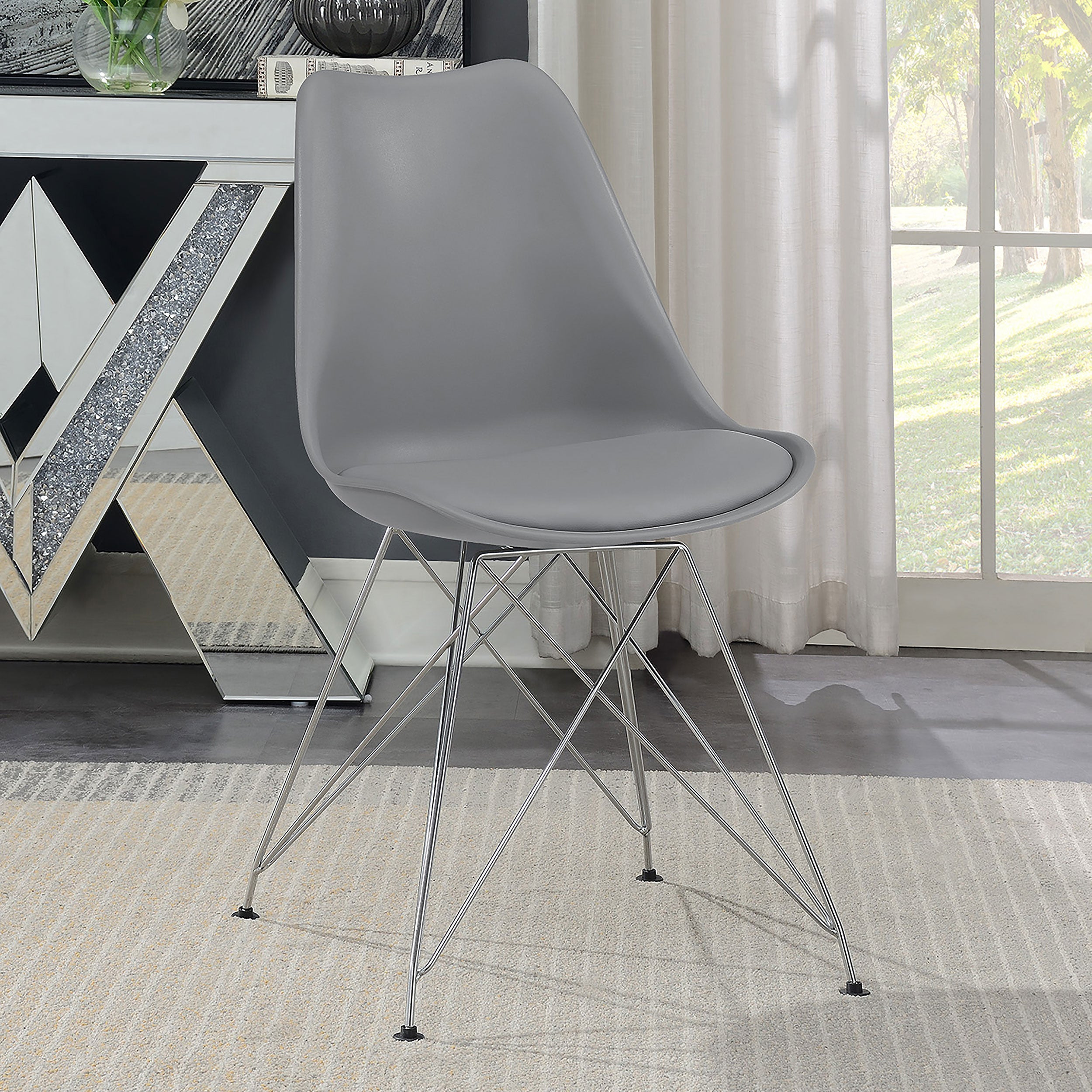 Juniper Polypropylene Dining Side Chair Black (Set of 2)