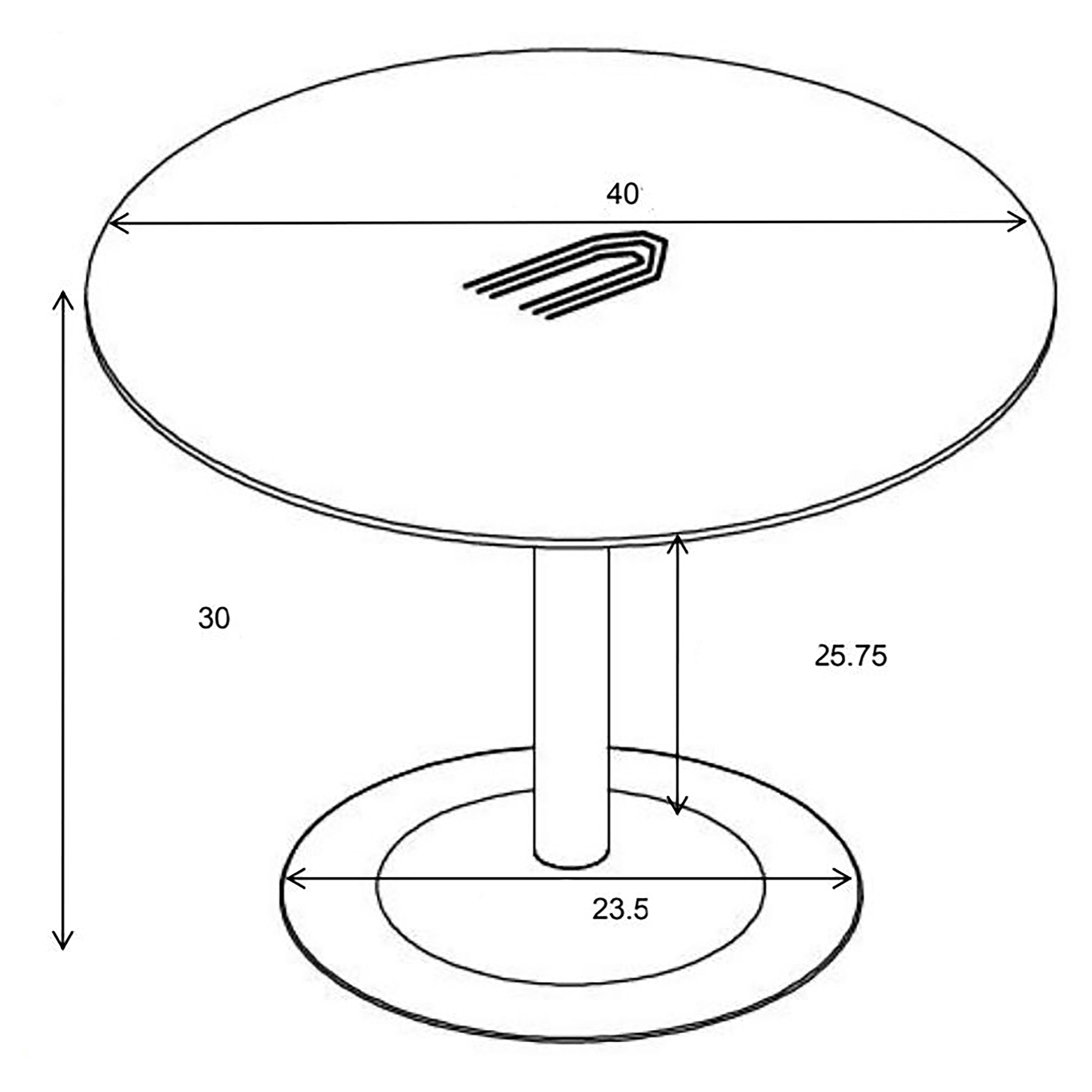 Cora Round 40-inch Wood Top Dining Table Brown Walnut