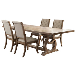 Brockway Extension Leaf Dining Set Antique Java