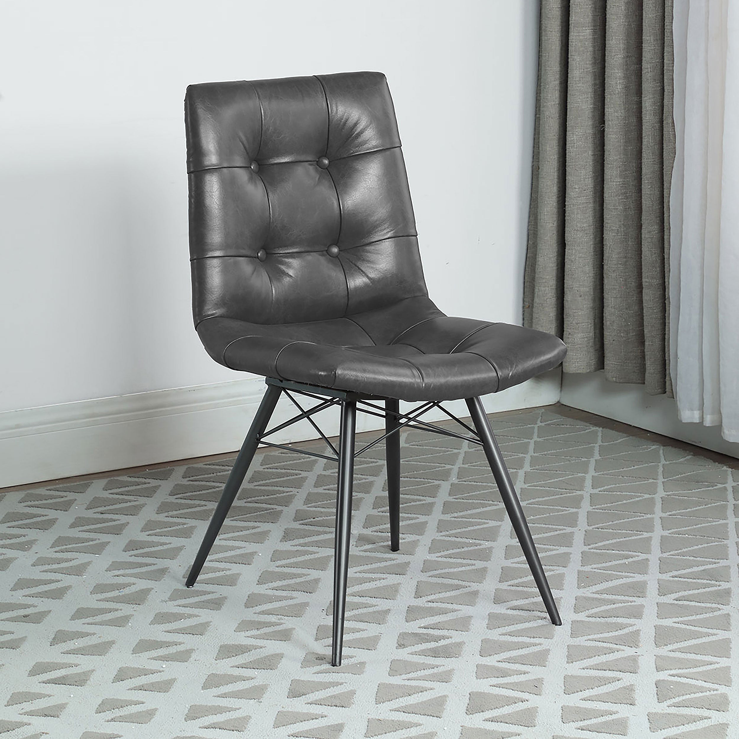 Aiken Upholstered Dining Side Chair Brown(Set of 4)