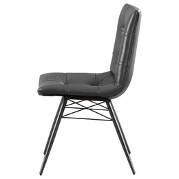 Aiken Upholstered Dining Side Chair Brown(Set of 4)