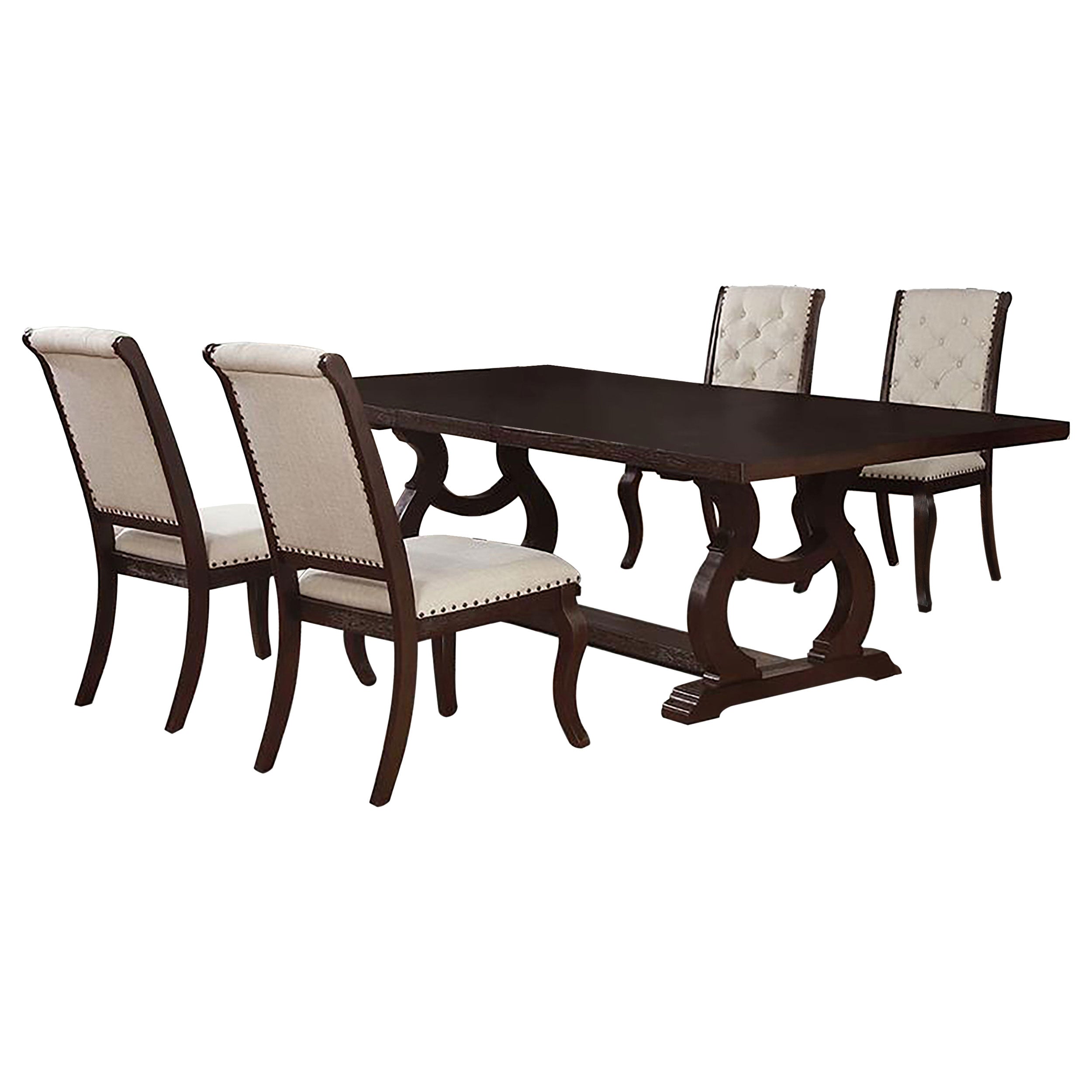Brockway Extension Leaf Dining Set Antique Java