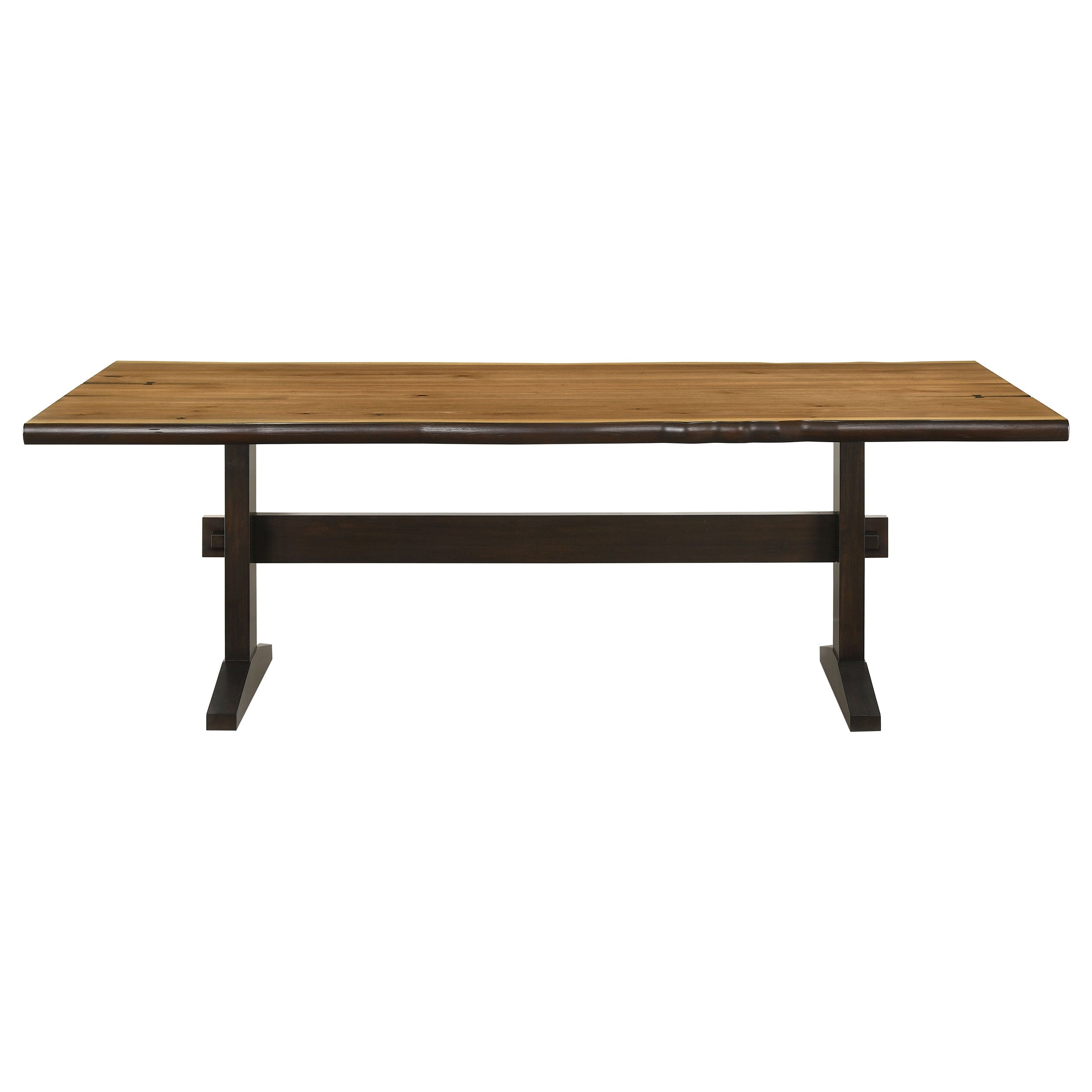 Bexley Rectangular Live Edge Dining Table Set Honey