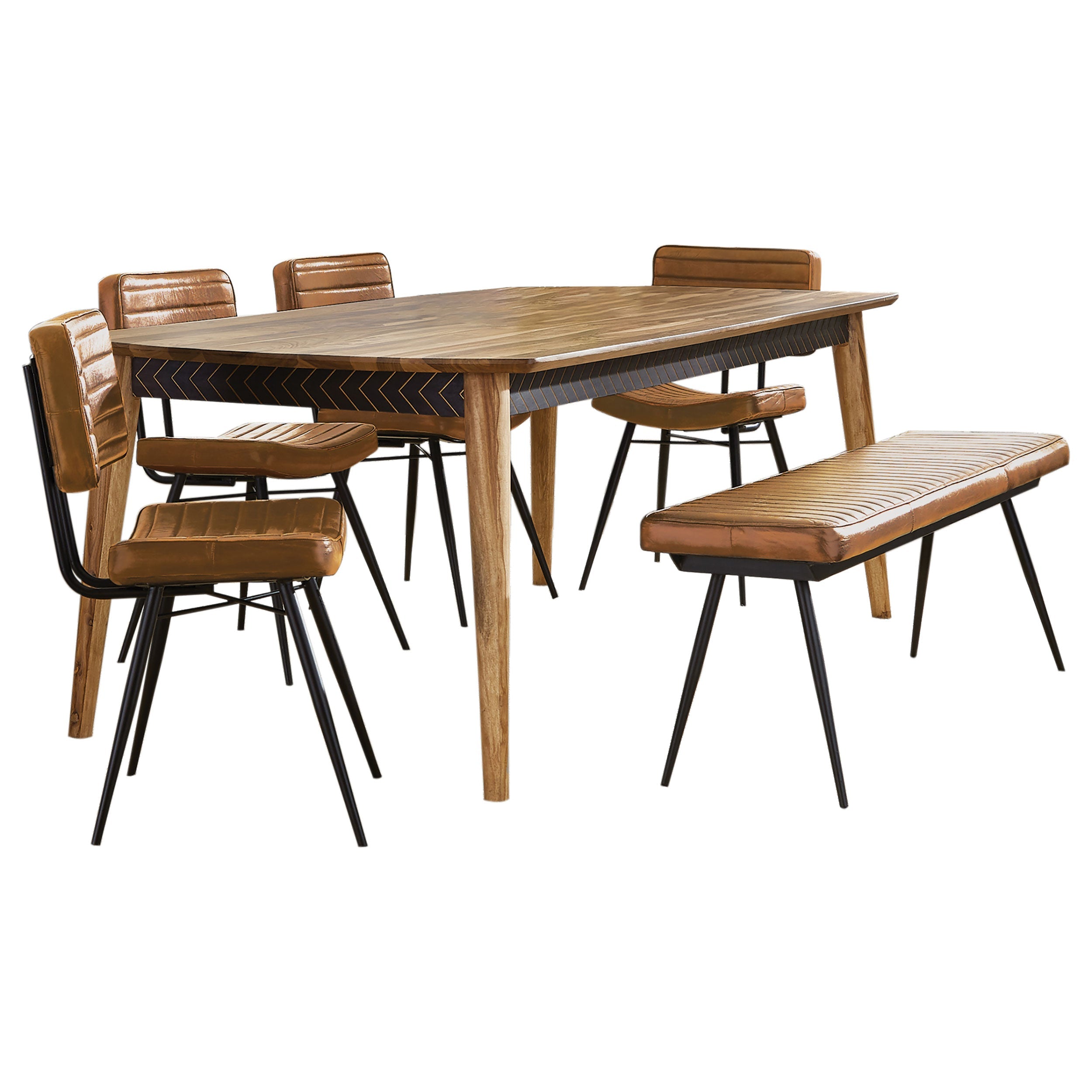 Partridge Counter Dining Set Sheesham and Camel