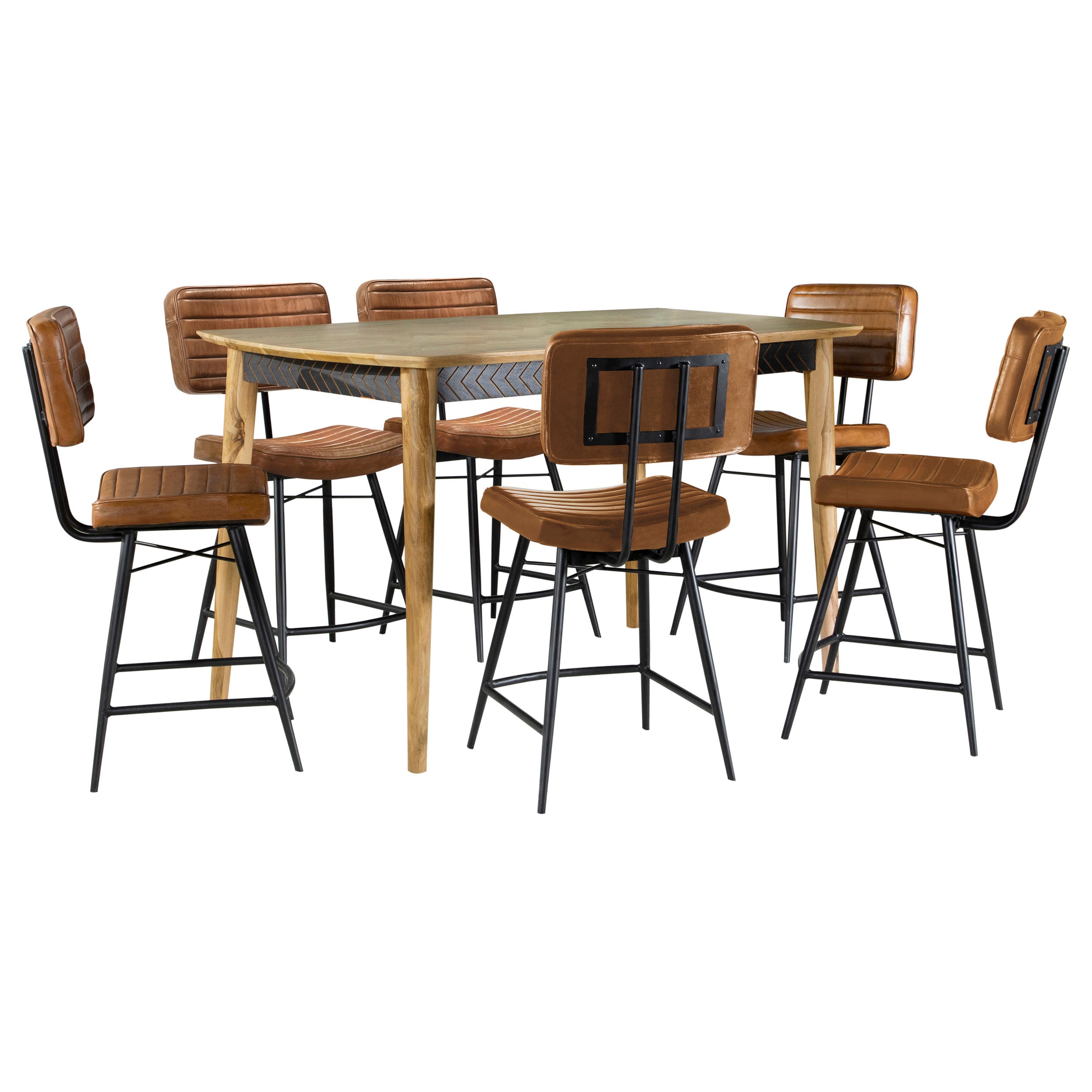 Partridge Counter Dining Set Sheesham and Camel