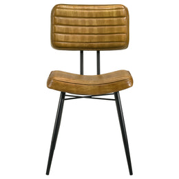 Misty Leather Upholstered Dining Chair Espresso (Set of 2)