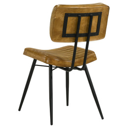 Misty Leather Upholstered Dining Chair Espresso (Set of 2)