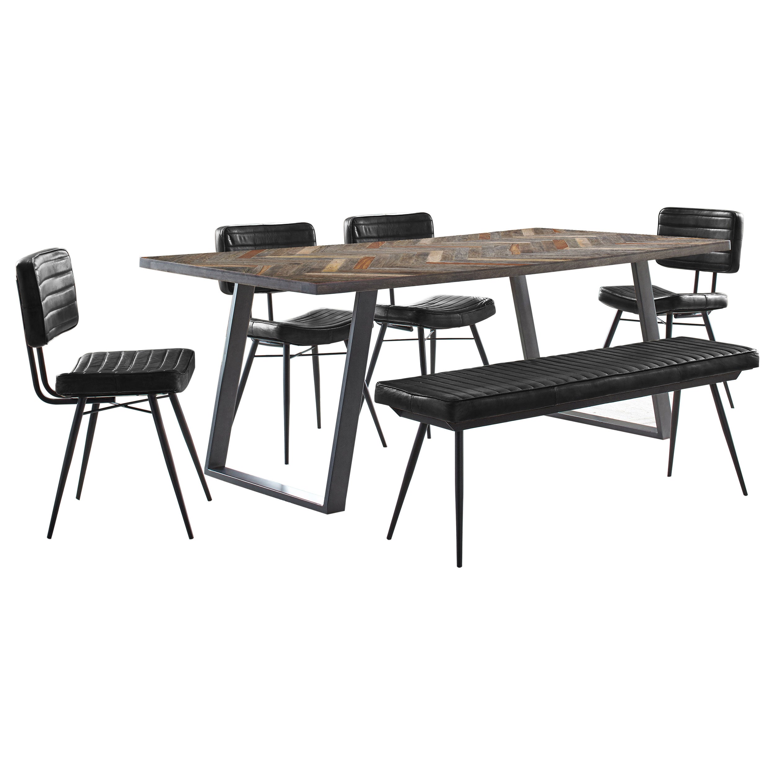 Misty Rectangular Dining Set Sheesham and Camel