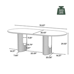 Silvo 79" Table (Glossy White)