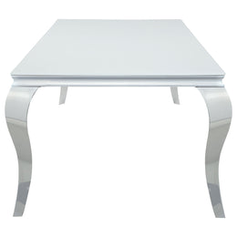 Carone Rectangular 61-inch Glass Top Dining Table Black