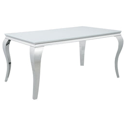 Carone Rectangular 61-inch Glass Top Dining Table Black