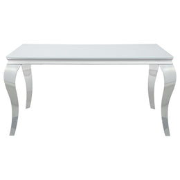 Carone Rectangular 61-inch Glass Top Dining Table Black