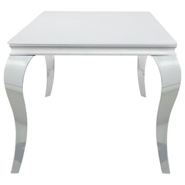 Carone Rectangular 61-inch Glass Top Dining Table Black