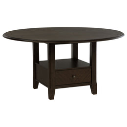 Twyla 60-inch Round Wood Dining Table Set Dark Cocoa