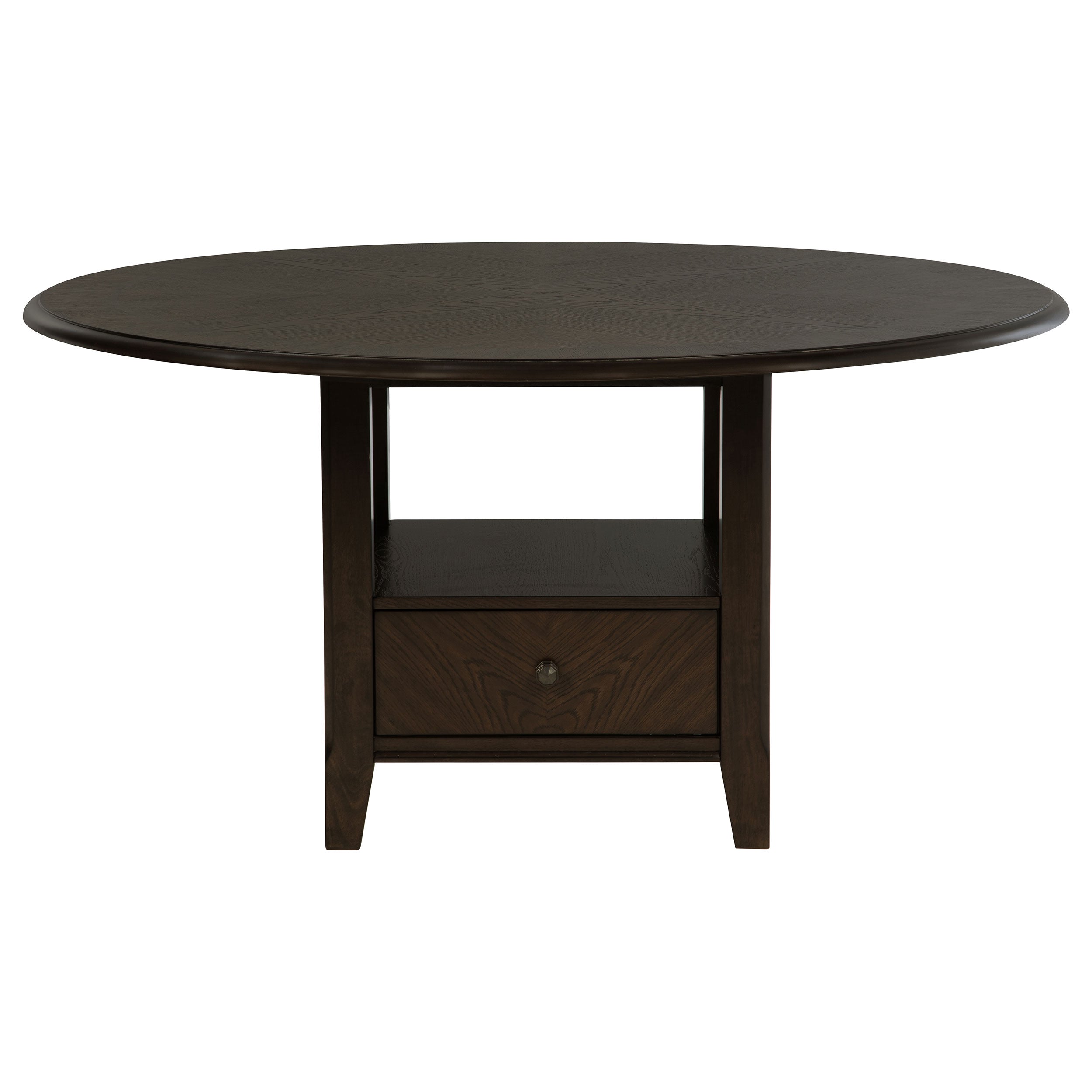 Twyla 60-inch Round Wood Dining Table Set Dark Cocoa