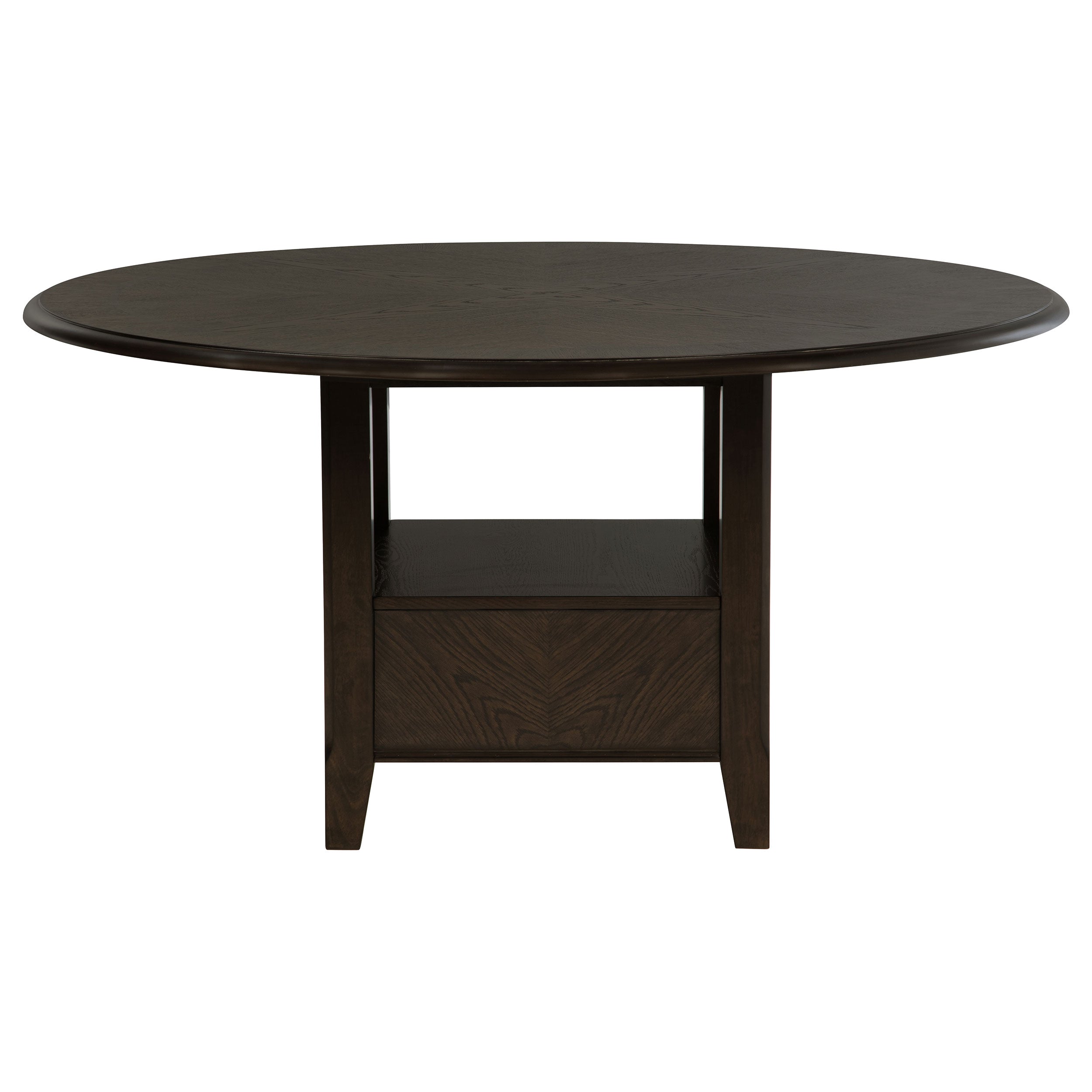 Twyla 60-inch Round Wood Dining Table Set Dark Cocoa