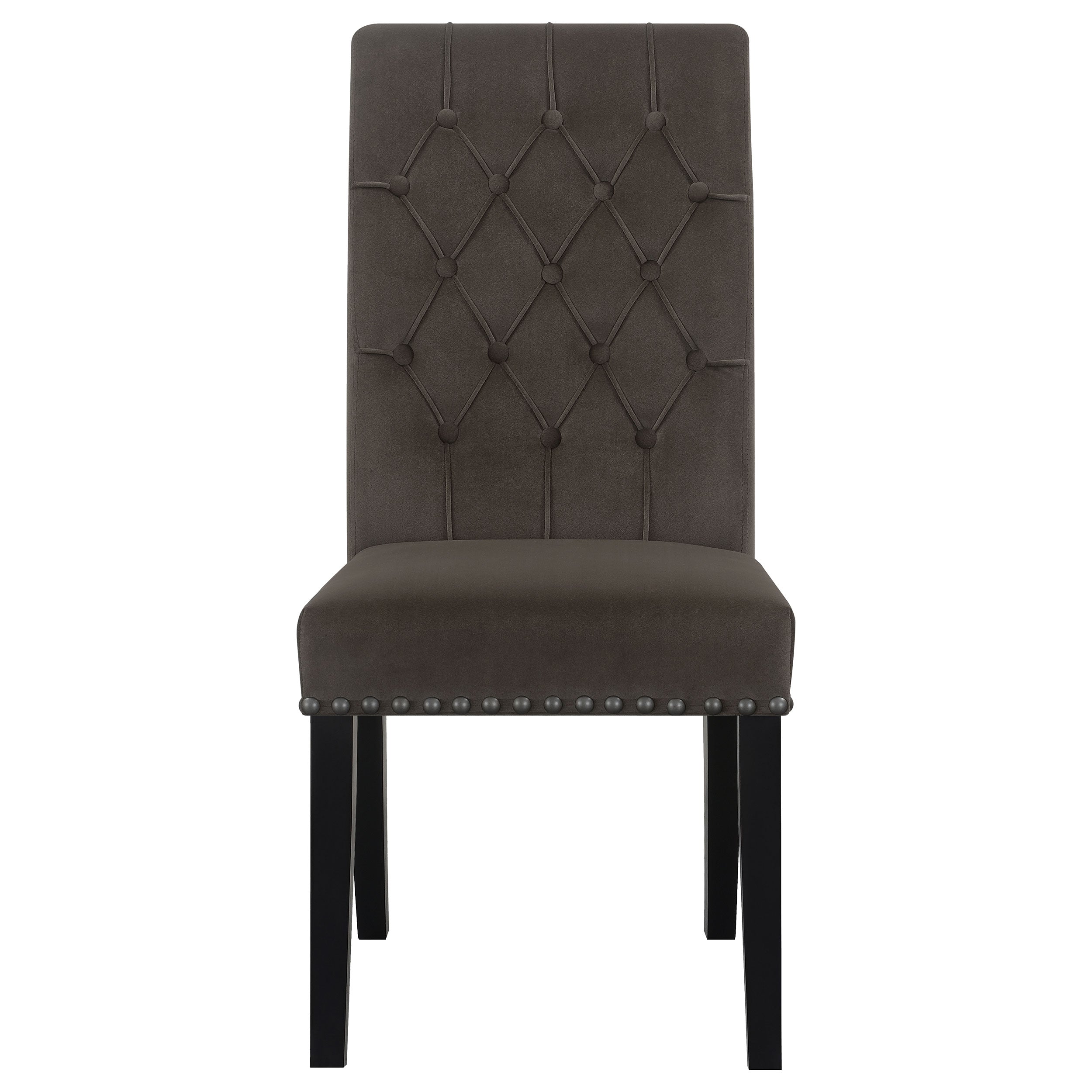 Alana Velvet Upholstered Dining Arm Chair Brown